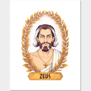 Zeus Olympian God Greek Mythology Posters and Art